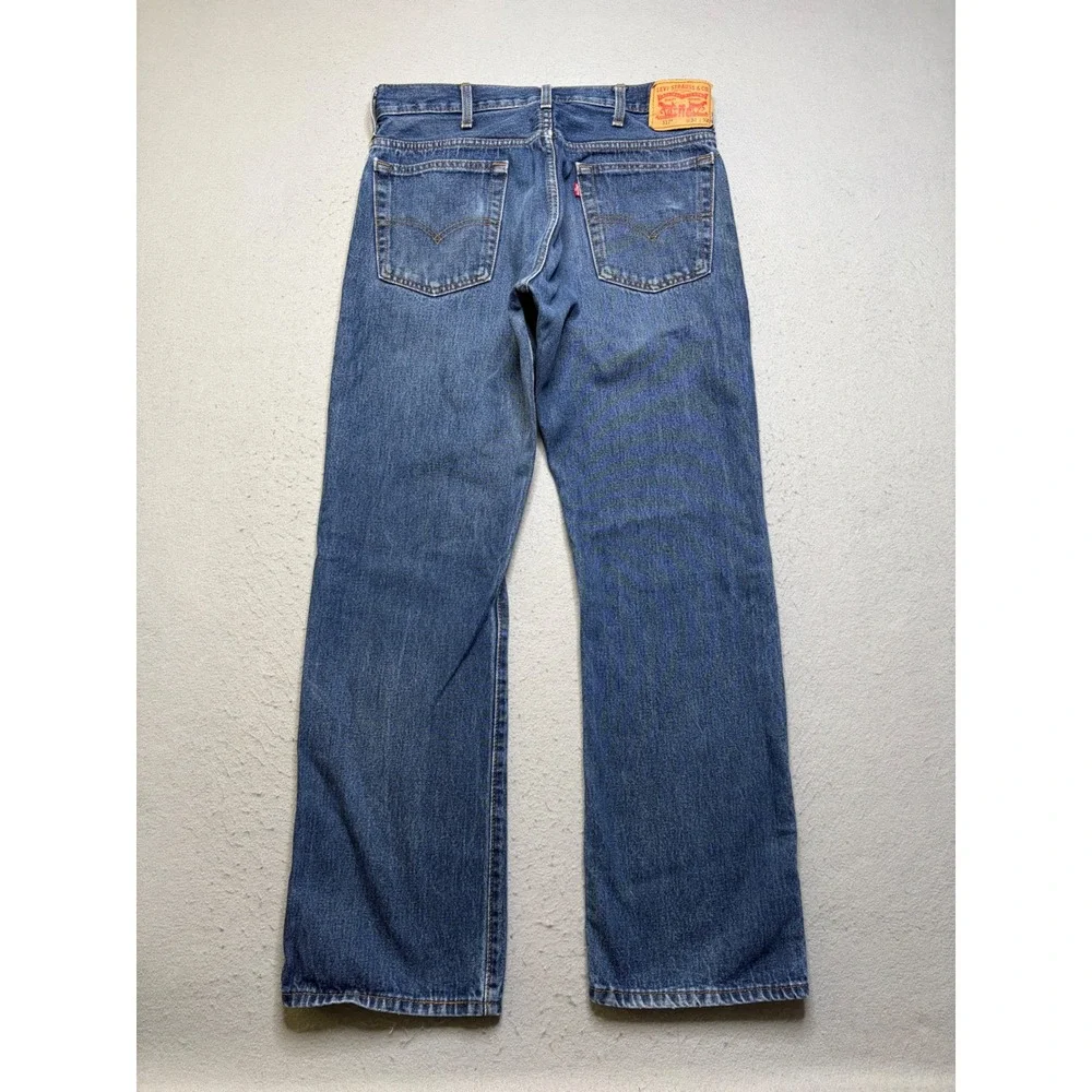 Levi's 517 Jeans Mens 34x32 Blue Bootcut Mid Wash Y2K Denim Cowboy Workwear